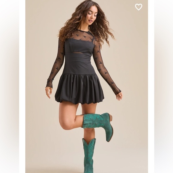 Altar’d State New With Tags Pen Bubble Mini Dress - Picture 4 of 6